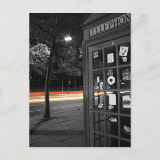 Postal Caixa de telefone e trilha das luzes Cartão de Pos