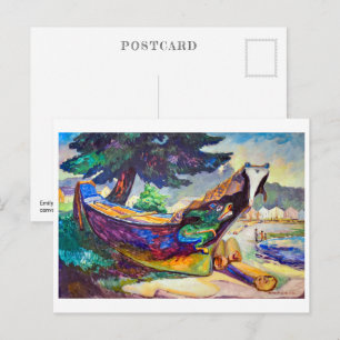 Postal Canoa de Guerra Indígena Emily Carr Cartão Pos