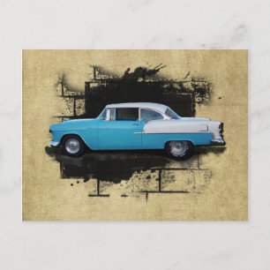 Postal Carros Clássicos Chevy Bel Air - 1955 - Cartão p