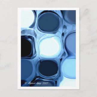 Postal Cartão abstrato do azul