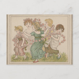 Postal Cartão Antigo do Dia dos Namorados, Kate Greenway,