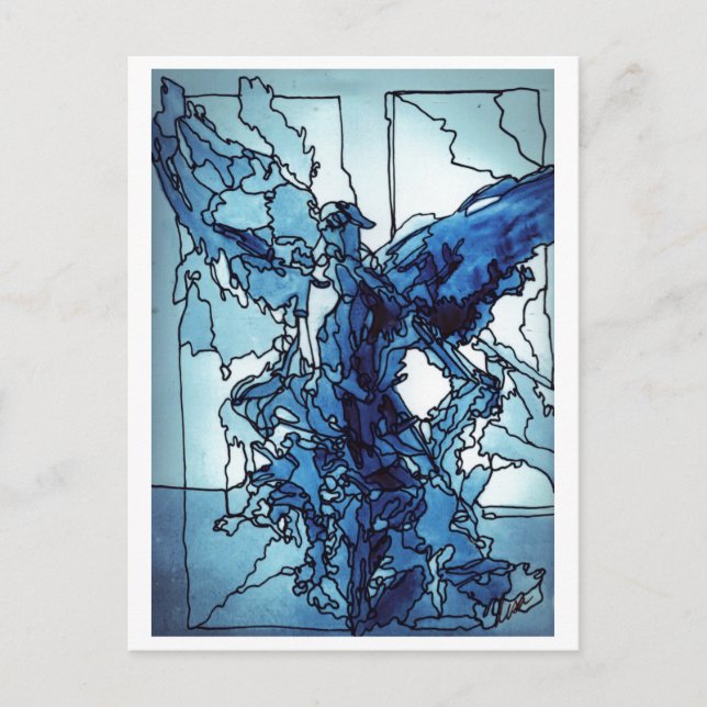 Postal Cartão Azul Anjo (Frente)