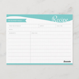 Postal Cartão azul & branco brilhante personalizado da