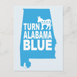 Postal Cartão Azul do Alabama | Votar Democratas Estaduai
