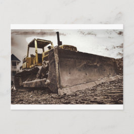 Postal Cartão Bulldozer