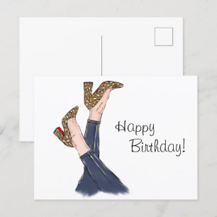 Postal Cartão - Cartão de Aniversário - Feliz Anivers