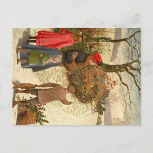 Postal Cartão - cena do inverno