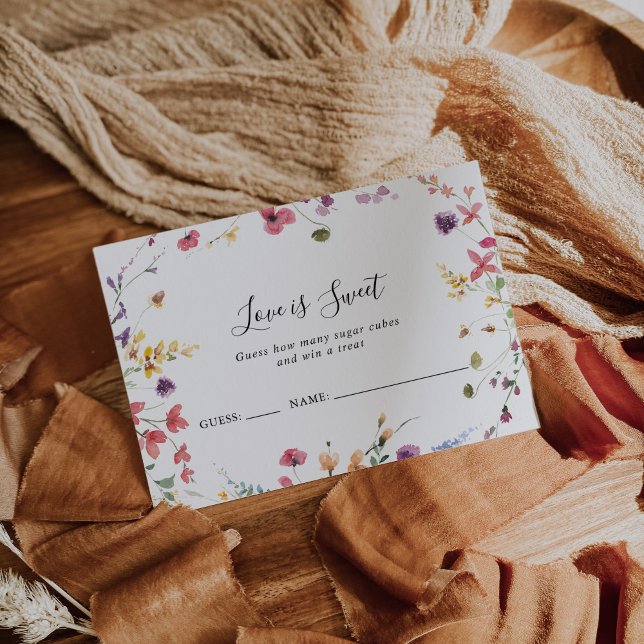 Postal Cartão Clássico Selvagem Colorido Floral Adivinhe  (Criador carregado)