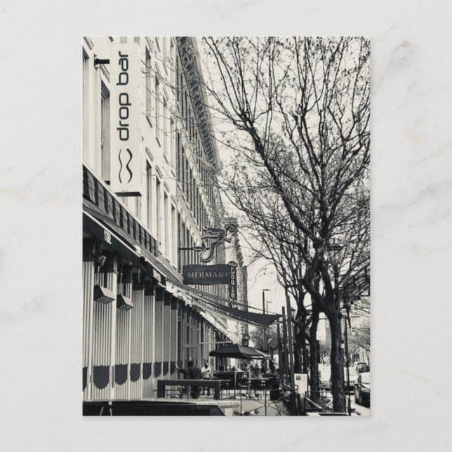 Postal Cartão "Cleveland Warehouse District Street Scene" (Frente)