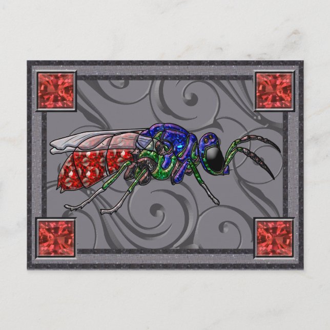 Postal Cartão coletor Cuckoo Wasp (Frente)