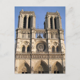 Postal Cartão com catedral do Notre Dame de Paris