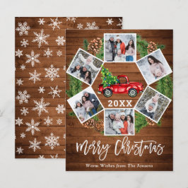 Postal Cartão com fotos 6 da Fazenda Vermelha Retro Natal