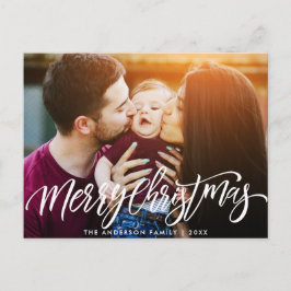 Postal cartão com fotos de cobertura de script de natal m