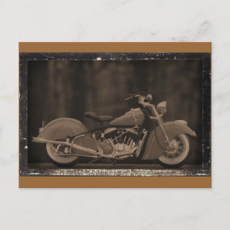 Postal Cartão com fotos de motocicleta antiquado