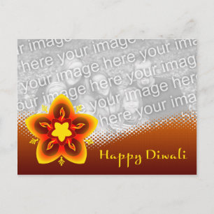 Postal cartão com fotos diwali feliz