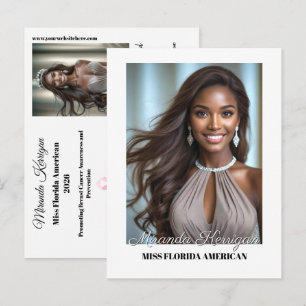 Postal Cartão com fotos do Autografo do Postcard Pageant 