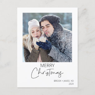 Postal Cartão com fotos Minimalista Feliz Natal