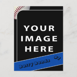 Postal Cartão com fotos personalizado de baseball