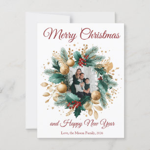 Postal Cartão com fotos Personalizado de Frota de Natal