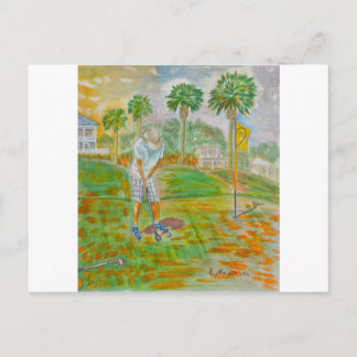 Postal Cartão com um cargo-selo na parte traseira do