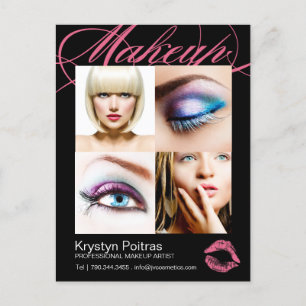 Postal Cartão Comp Artista Makeup