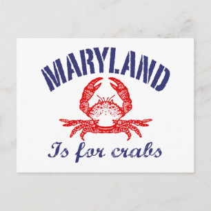 Postal Cartão Crabs Maryland