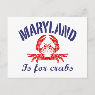Postal Cartão Crabs Maryland