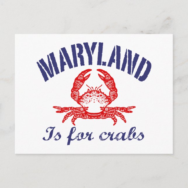 Postal Cartão Crabs Maryland (Frente)