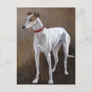 Postal Cartão da arte do cão do galgo