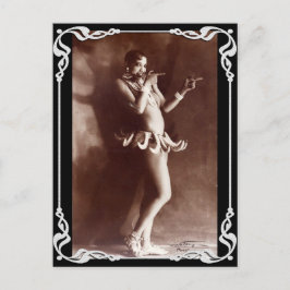 Postal Cartão da banana do vintage de Vaudville