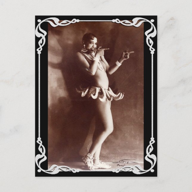 Postal Cartão da banana do vintage de Vaudville (Frente)