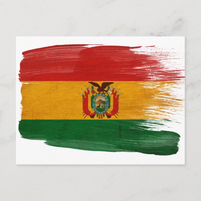 Postal Cartão da bandeira de Bolívia (Frente)