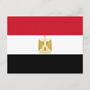 Postal Cartão da bandeira de Egipto