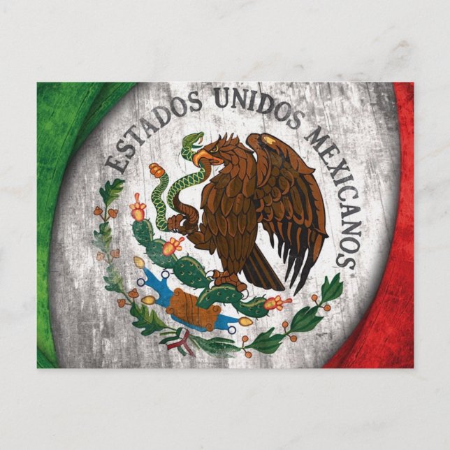 Postal Cartão da bandeira de México (Frente)