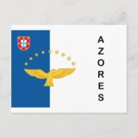Cartão da bandeira de Portugal das ilhas de Açores