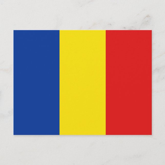 Postal Cartão da bandeira de Romania (Frente)