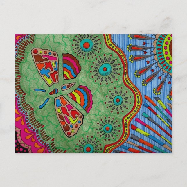 Postal Cartão da borboleta (Frente)