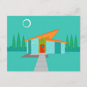 Postal Cartão da casa dos desenhos animados da era