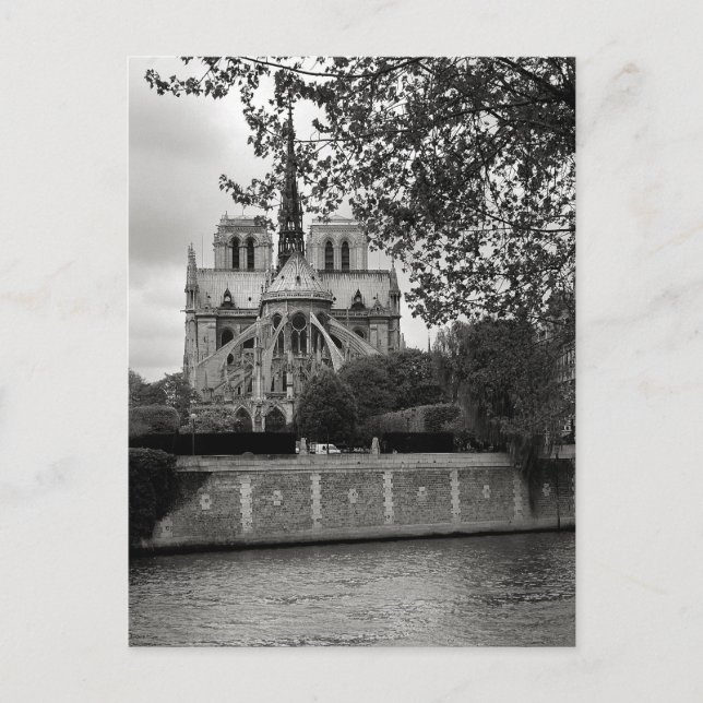 Postal Cartão da catedral de Notre Dame (Frente)