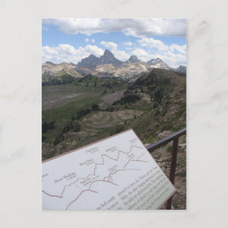 Postal Cartão da escala de Teton