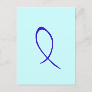 Postal Cartão da fita azul