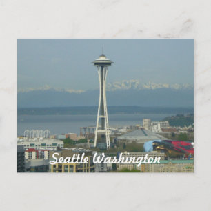 Postal Cartão da foto da skyline de Seattle