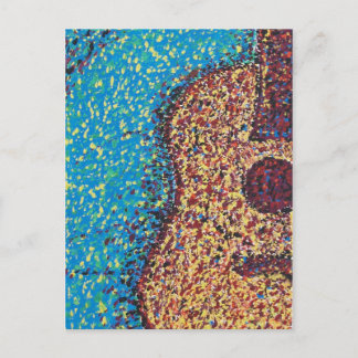 Postal Cartão da guitarra de Impresionist
