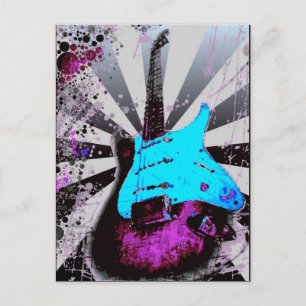 Postal Cartão da guitarra elétrica