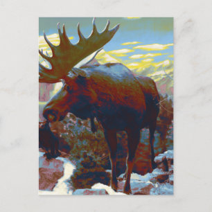 Postal Cartão da lembrança dos alces de Park City