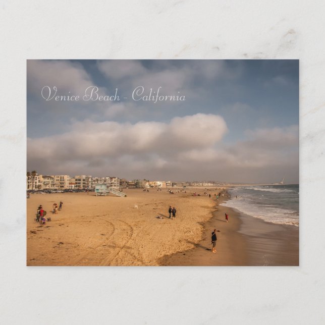Postal Cartão da praia de Veneza (Frente)