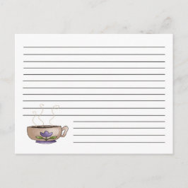 Postal Cartão da receita da chávena de café