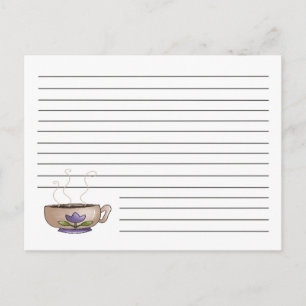 Postal Cartão da receita da chávena de café