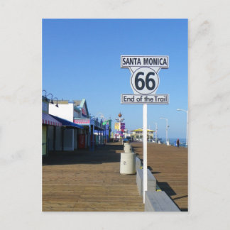 Postal Cartão da rota 66 de Santa Monica!