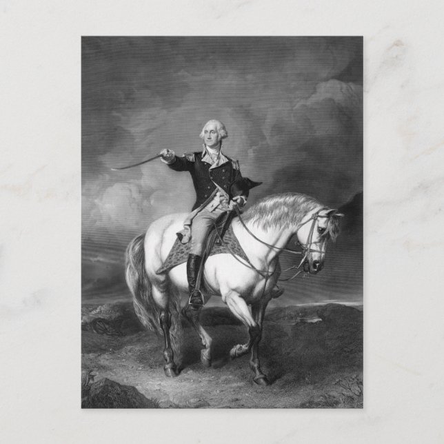 Postal Cartão da saudação de George Washington (Frente)